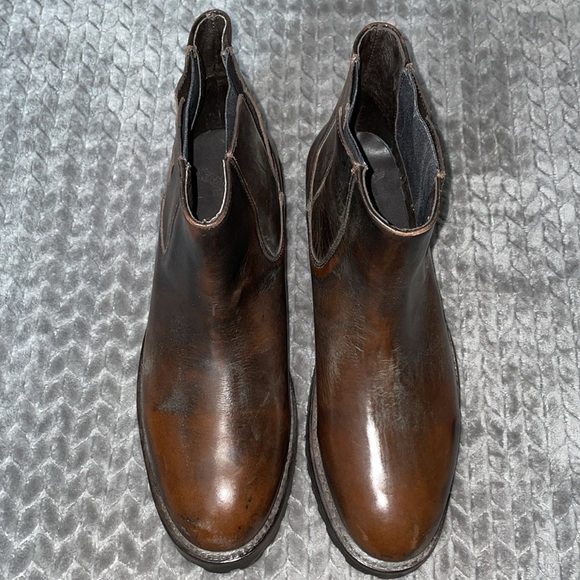 Freebird By Steven Ankle Boot Mens 12. Brown Distress Leather. Style is Dean. - Picture 4 of 14